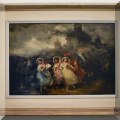 A17. Unsigned oil painting. 16.5”h x 25”w 